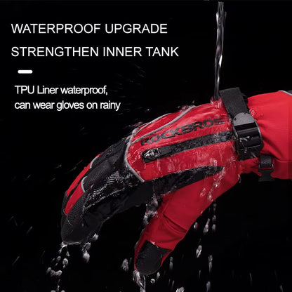Winter Gloves Motorcycle Waterproof Fleece Thermal Gloves Snowboard Snowmobile Gloves Men Women Snow Cycling Gloves